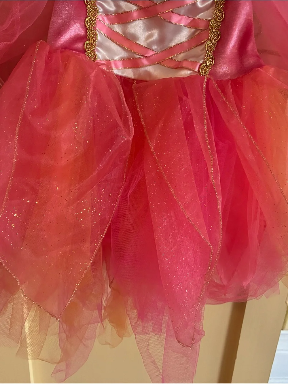 Girls Pink Fairy Tutu Costume with Floral Headpiece and Wings